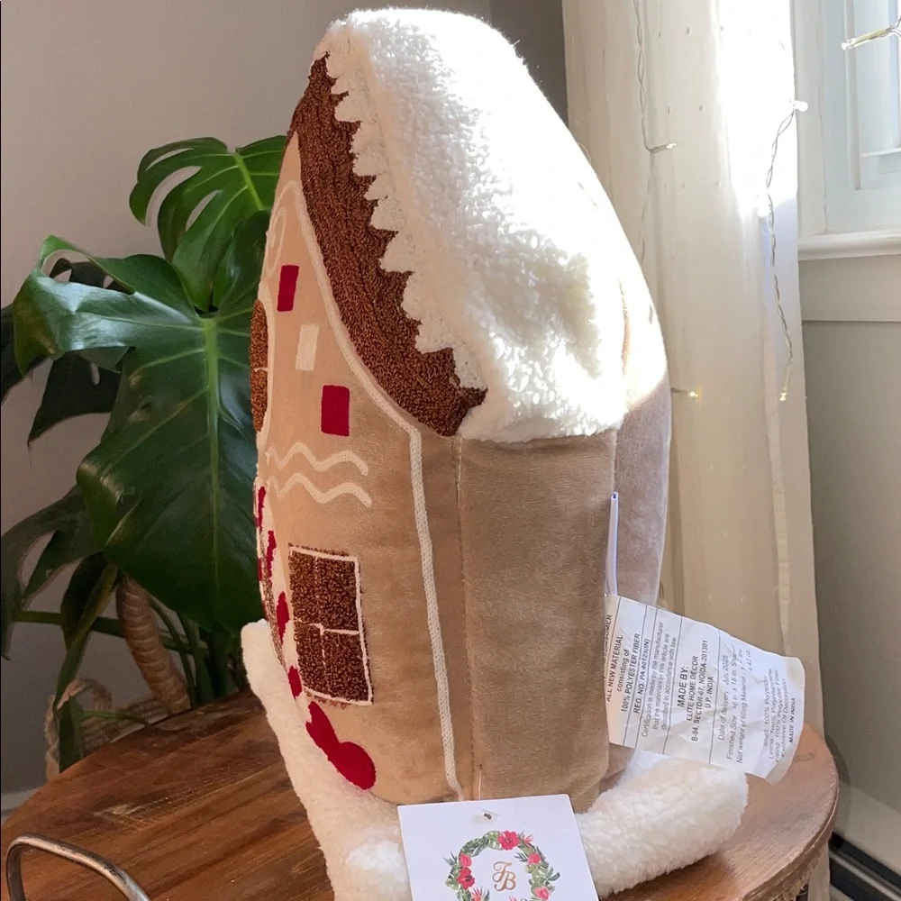 Tommy Bahama Festive Gingerbread House Pillow